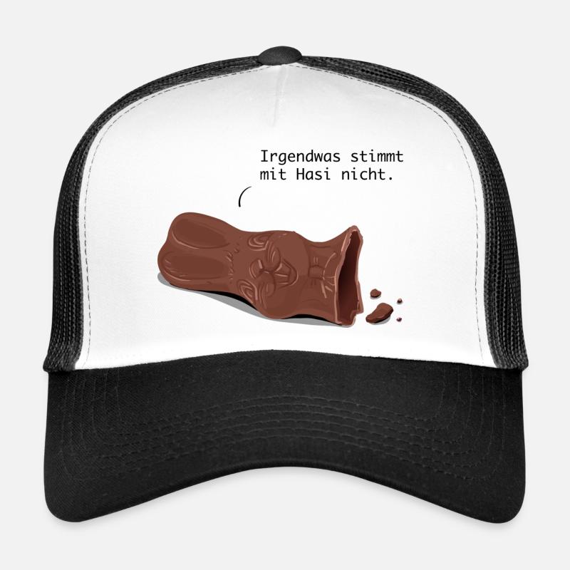 Lapin de Pâques - Casquette trucker  - blanc/noir