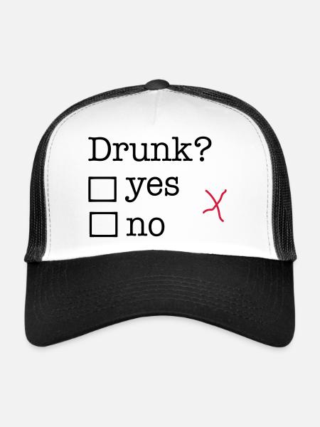 drunk - Trucker Cap - white/black - Front