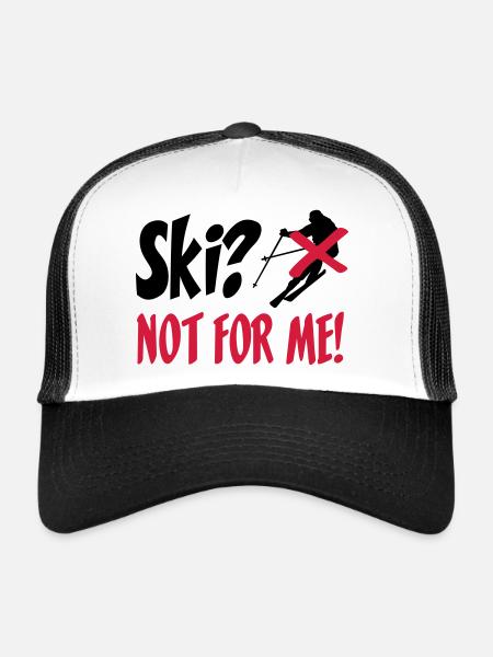 I hate Ski - Casquette trucker  - blanc/noir - Devant