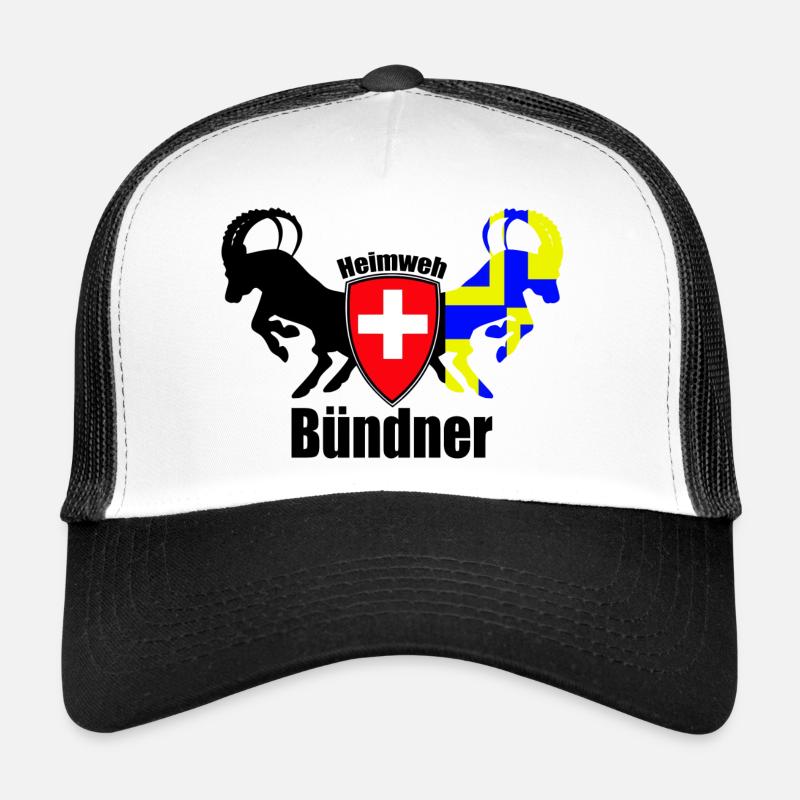 heimweh bündner - Trucker Cap - Weiß/Schwarz