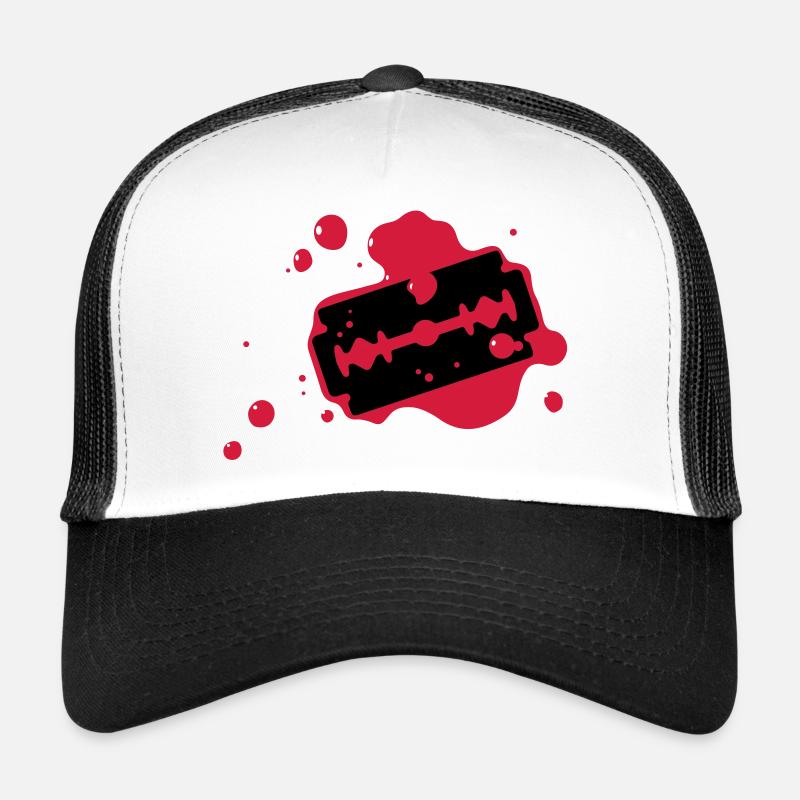 lame de rasoir avec du sang Casquette trucker 