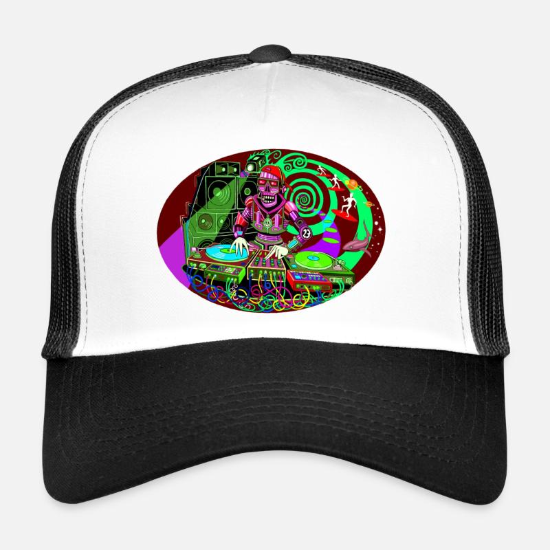 metalshark01 - Casquette trucker - blanc/noir
