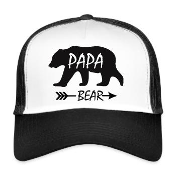 Daddy Shirts / Daddy Bear / Daddy Proverbs / Daddy Bear - Trucker Cap - white/black - Front