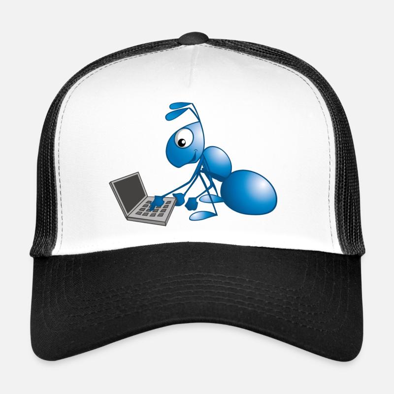 Ant with Laptop Casquette trucker 