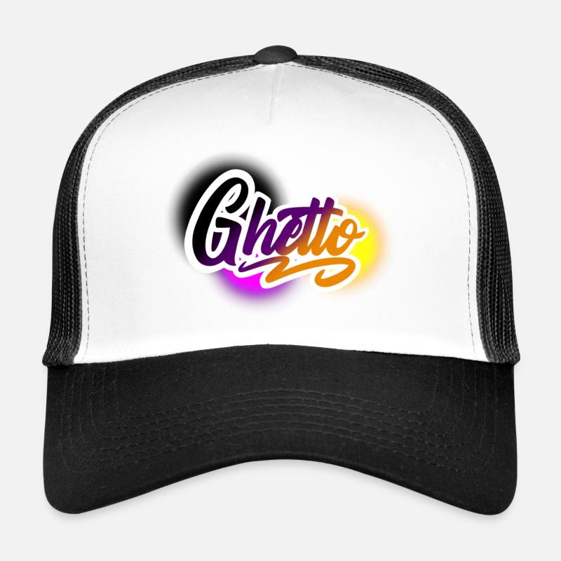 Ghetto - Trucker Cap - Weiß/Schwarz