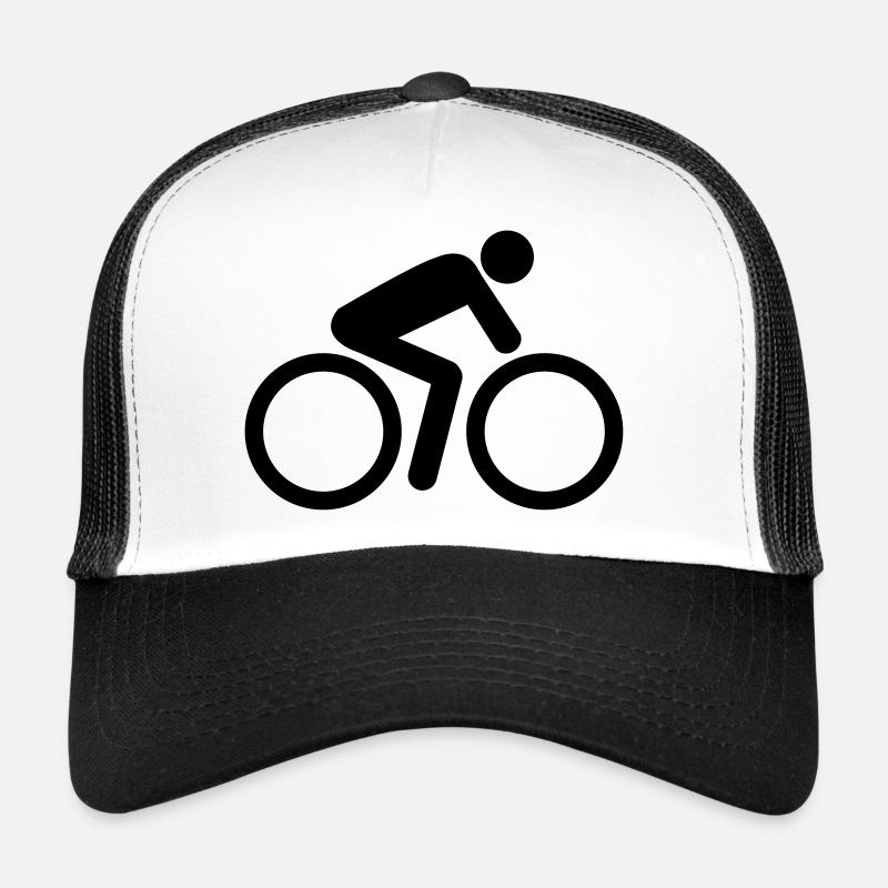 biker cyclist - Trucker Cap - white/black