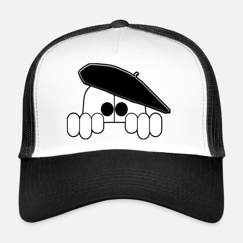 Bearnais seul - Casquette trucker  - blanc/noir