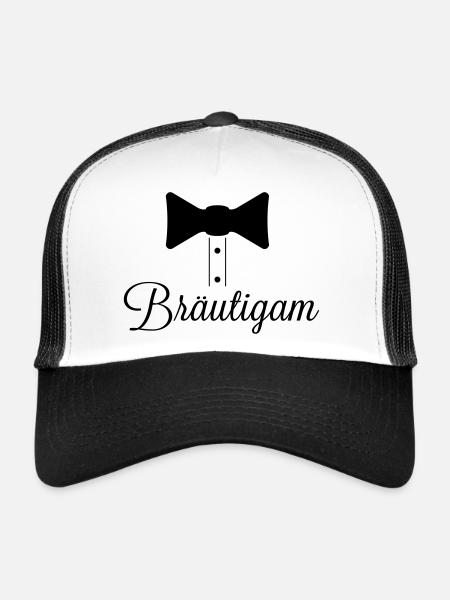 bräutigam - Casquette trucker  - blanc/noir - Devant