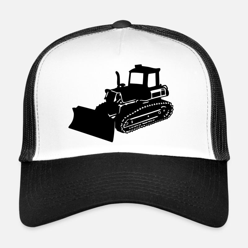 bulldozer dozer - Casquette trucker  - blanc/noir