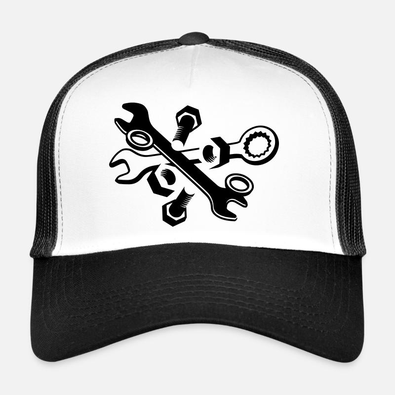 deux clés avec écrous et vis Casquette trucker 