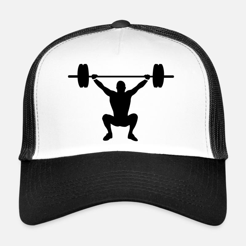 haltérophile - Casquette trucker  - blanc/noir