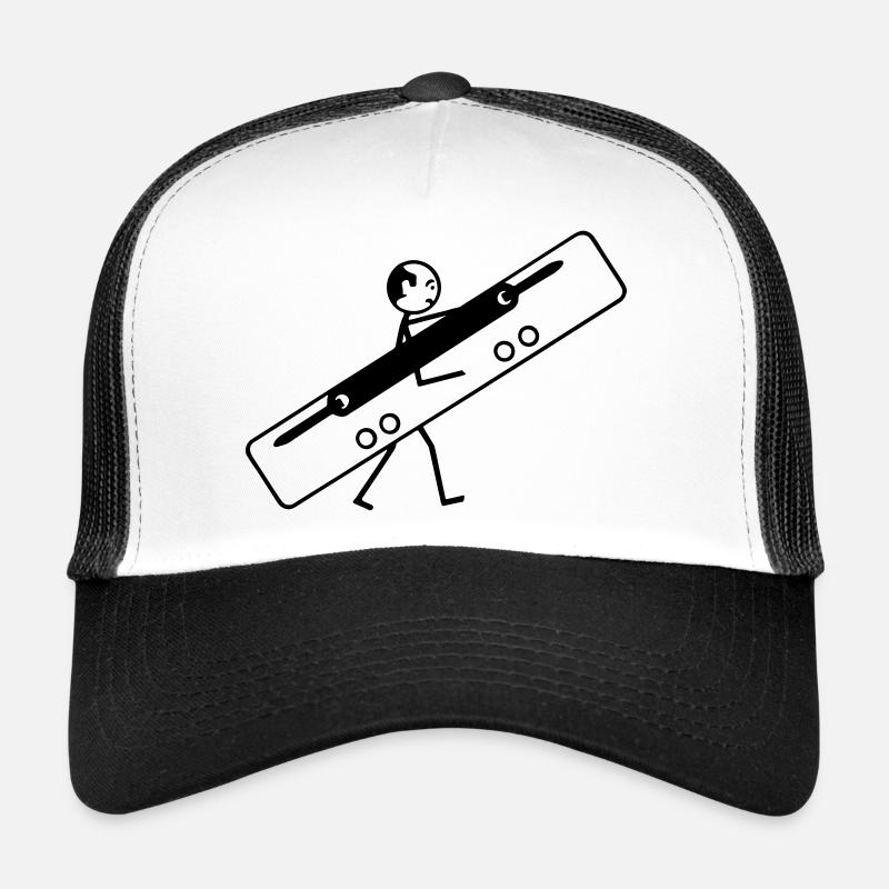 Heftstreifen - Trucker Cap - Weiß/Schwarz