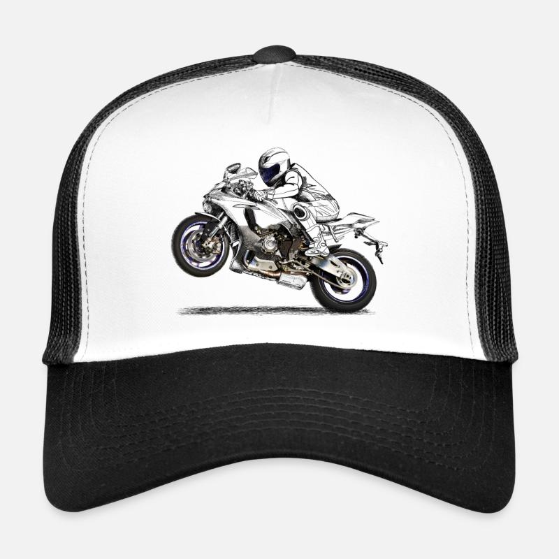 Motorcycle - Trucker Cap - white/black