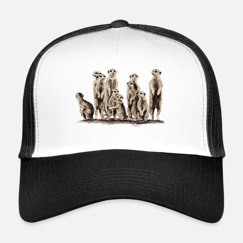 Erdmännchen - Trucker Cap - Weiß/Schwarz