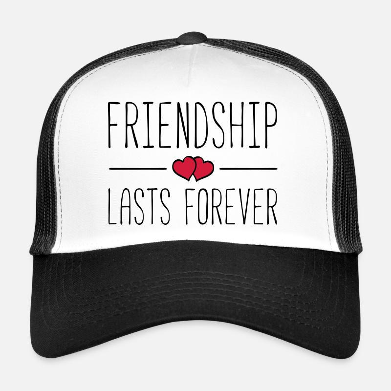 friendship lasts forever hearts - Trucker Cap - Weiß/Schwarz