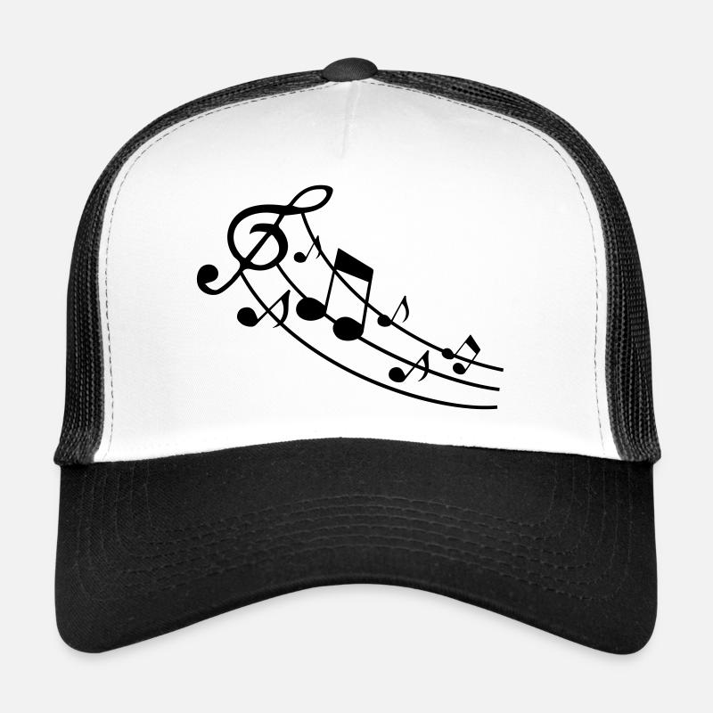 music design musiknote - Trucker Cap - Weiß/Schwarz