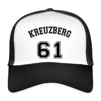 Kreuzberg 61 Berlin District Nostalgia Design - Trucker Cap - white/black - Front