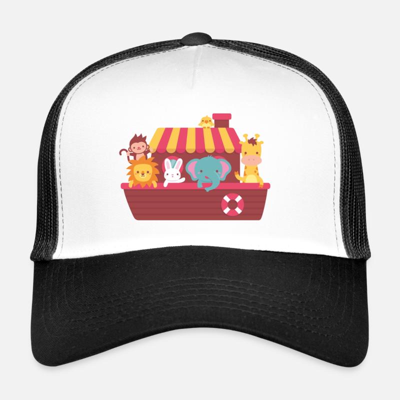 Noah Ark, Cute Animals on Boat Trucker Cap