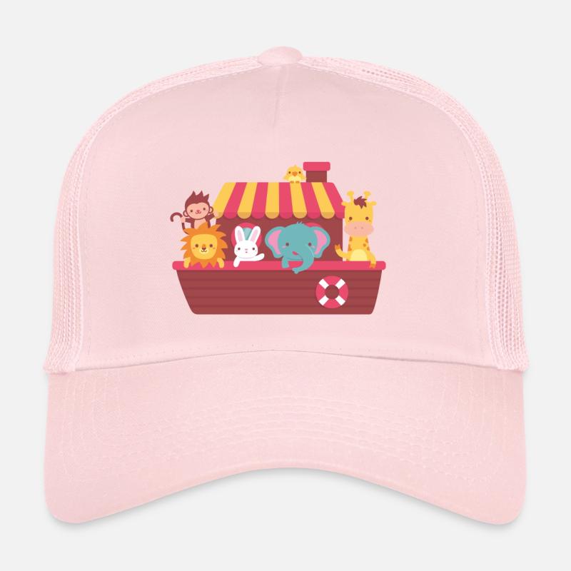Noah Ark, Cute Animals on Boat Trucker Cap