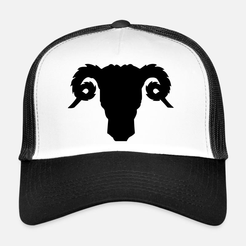 Buck or ram head shadow image Trucker Cap