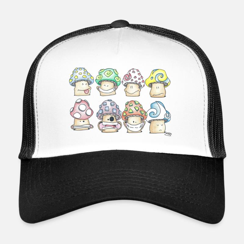 Mischievous Pastel Mushrooms Trucker Cap