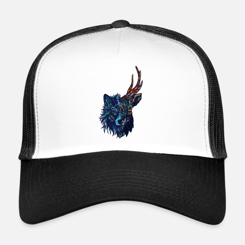 Loup et cerf Casquette trucker 