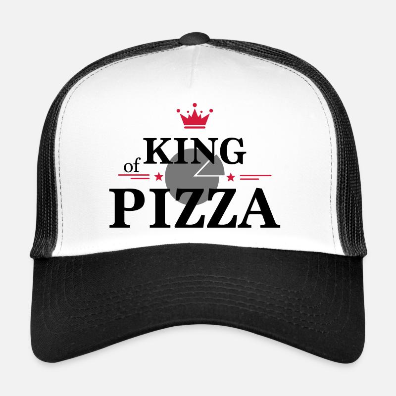 Roi de la pizza - Casquette trucker - blanc/noir