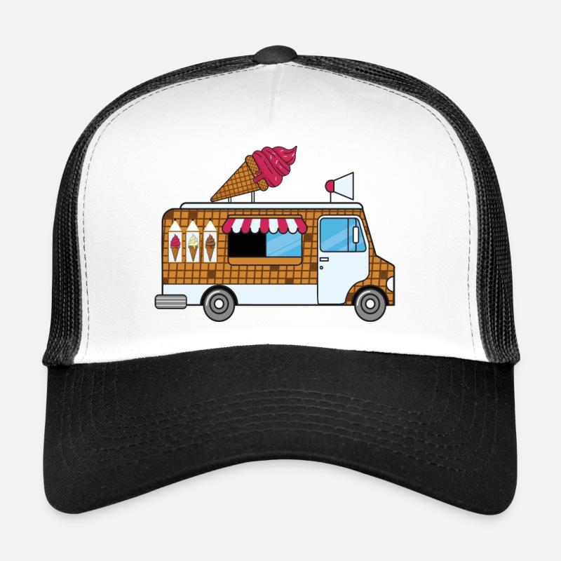 Eiswagen, Eisdiele,Eisverkäufer, Eiskrem, Waffle Trucker Cap