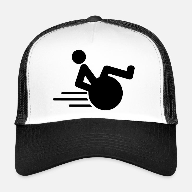 Wheelie avec fauteuil roulant représente l’agilité * Casquette trucker 