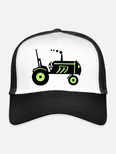 Tracteur tracteur agricole - Casquette trucker - blanc/noir