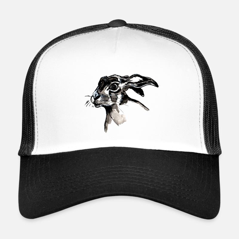 Feldhase - Trucker Cap - Weiß/Schwarz