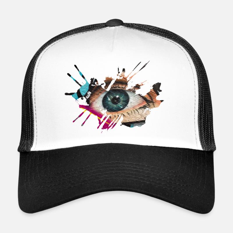 Graffiti - Casquette trucker  - blanc/noir
