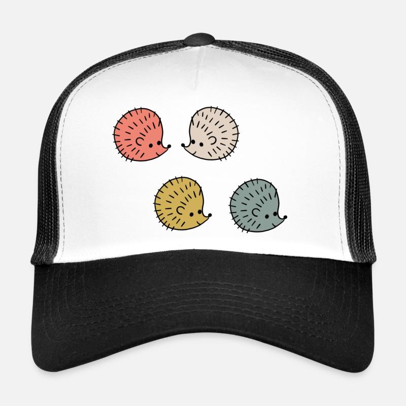 Hedgehog Walk - Trucker Cap - white/black