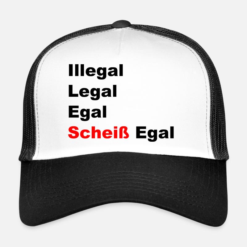 Scheiß Egal - Trucker Cap - Weiß/Schwarz
