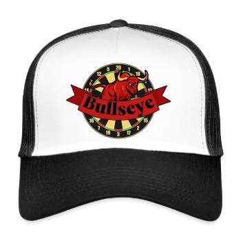 Fléchettes Bullseye - Casquette trucker  - blanc/noir - Devant
