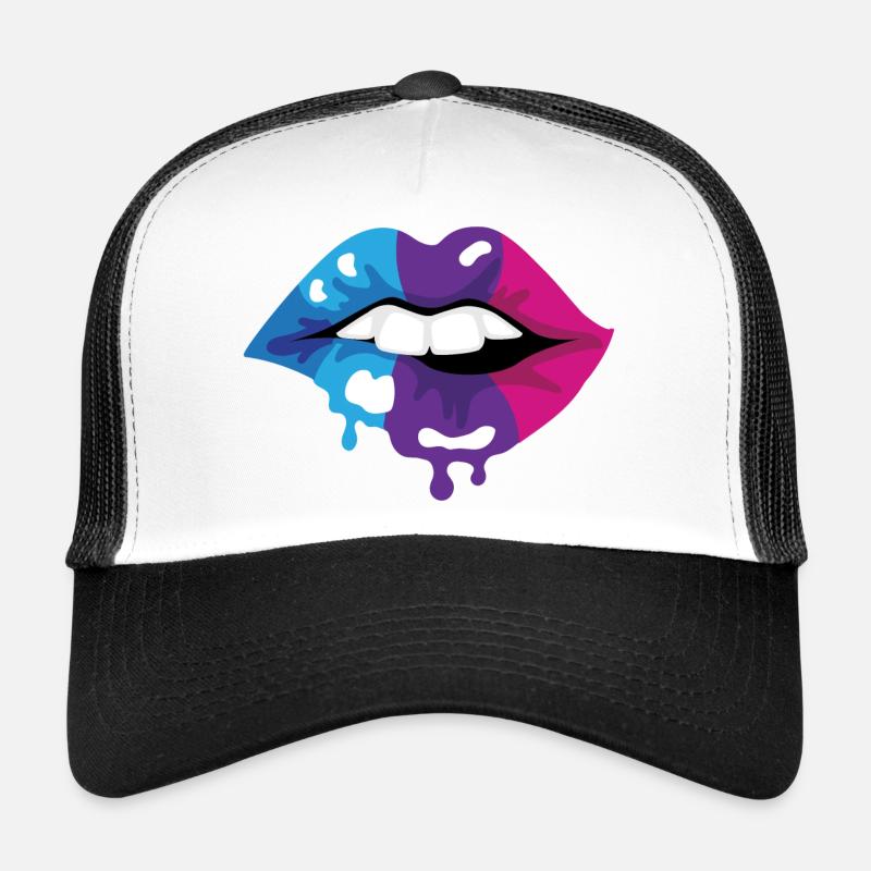 Lèvres colorées Casquette trucker 