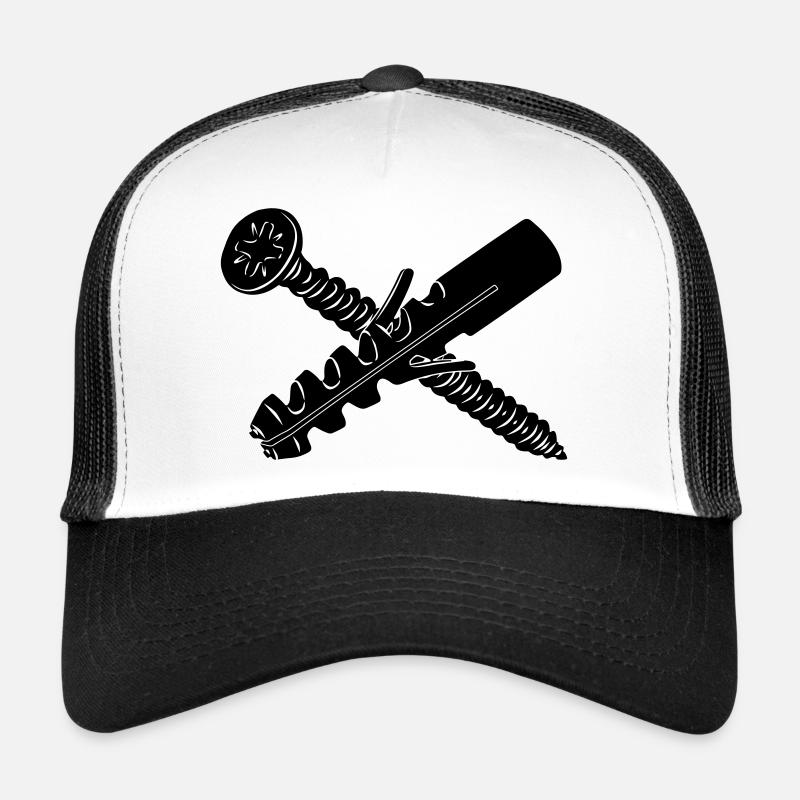Vis et bouchon pour mur Casquette trucker 
