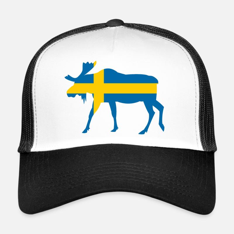 Elk Suède Drapeau Vacances Casquette trucker 