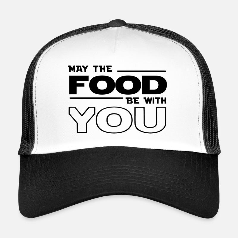 Möge das Essen mit dir sein - Trucker Cap - Weiß/Schwarz