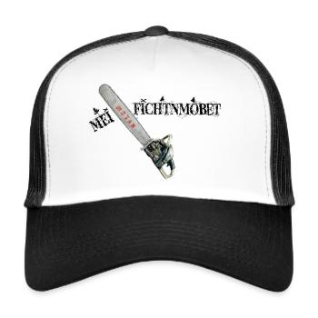Mei Fichtnmobet - Trucker Cap - Weiß/Schwarz - Vorne