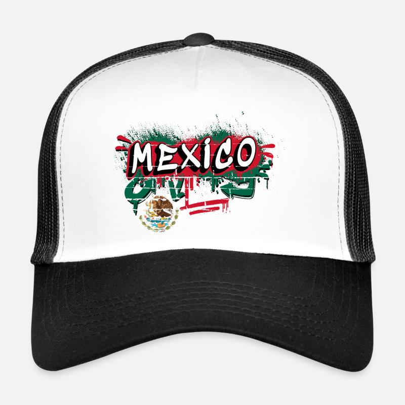 Mexiko Flagge Graffiti Design Trucker Cap