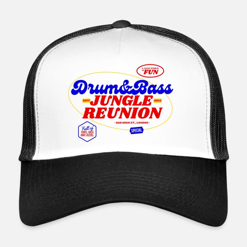 DnB Jungle Reunion - Trucker Cap - white/black