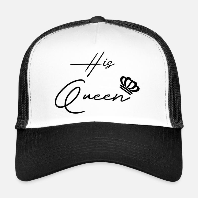 His Queen Her King Pair Black Trucker Cap
