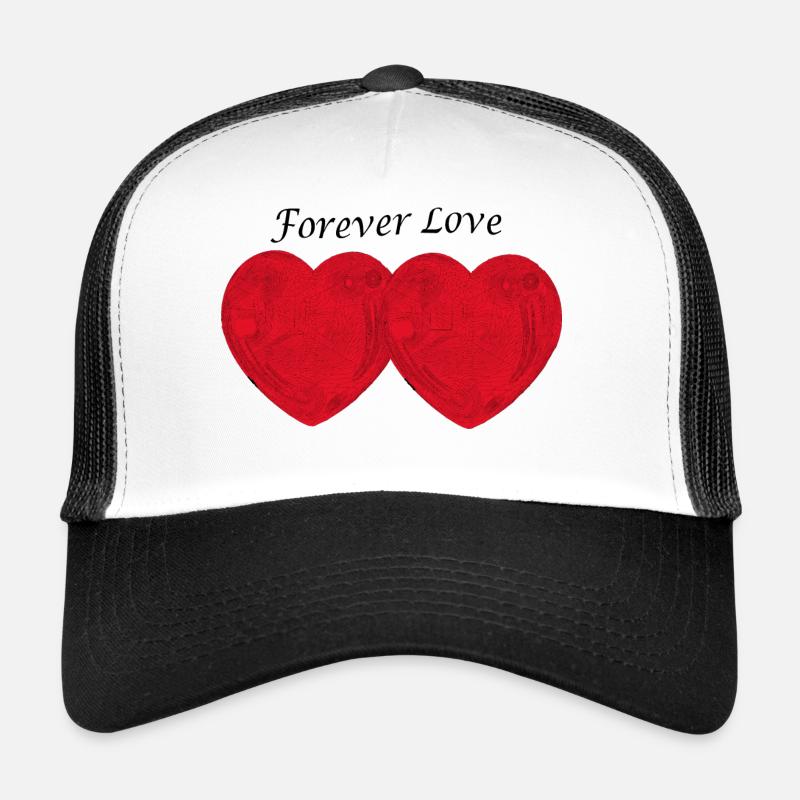 Forever Love - Trucker Cap - Weiß/Schwarz