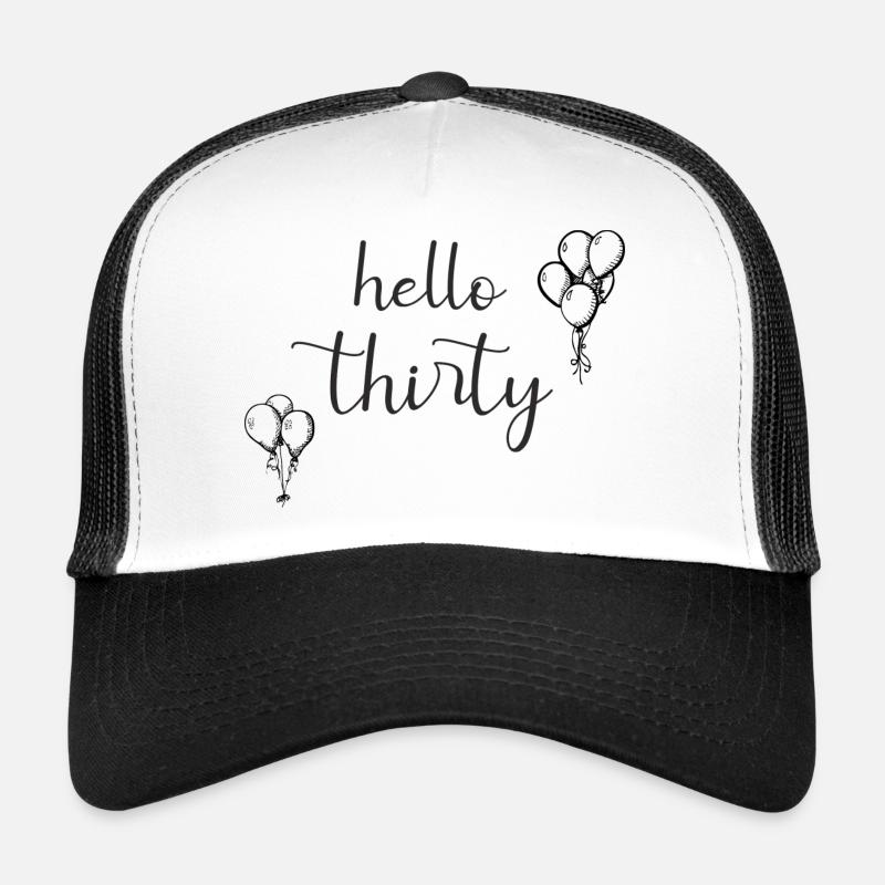 30 - Trucker Cap - Weiß/Schwarz