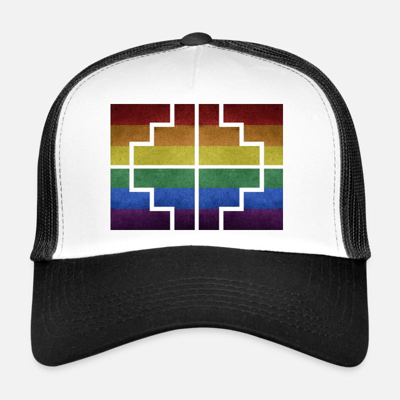 Géométrie - Casquette trucker - blanc/noir