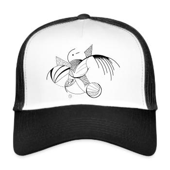 Fabelwesen 2D 2.0 - Trucker Cap - Weiß/Schwarz - Vorne