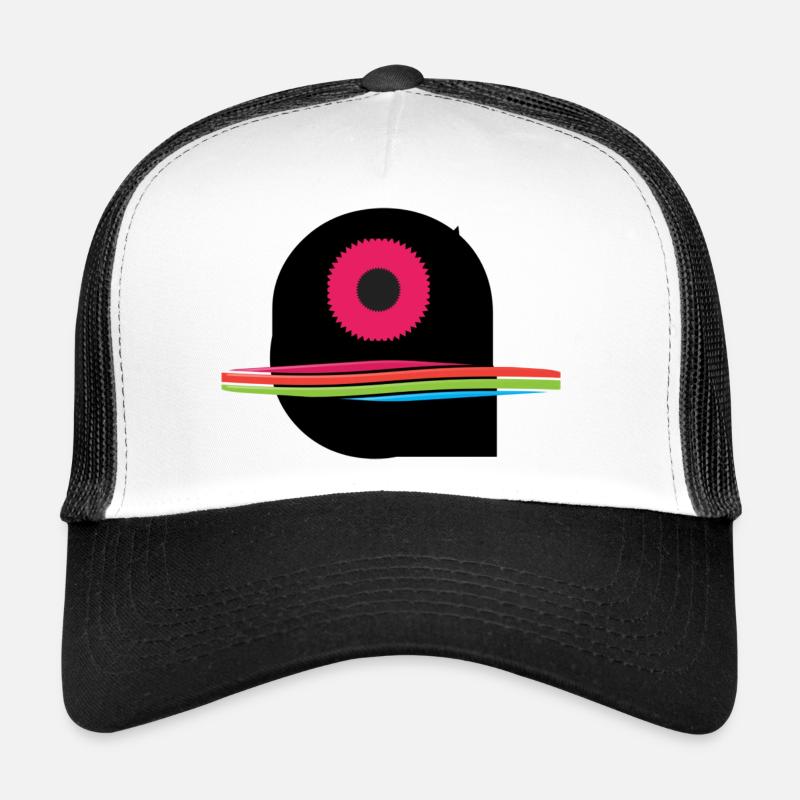 logo simple - Casquette trucker  - blanc/noir