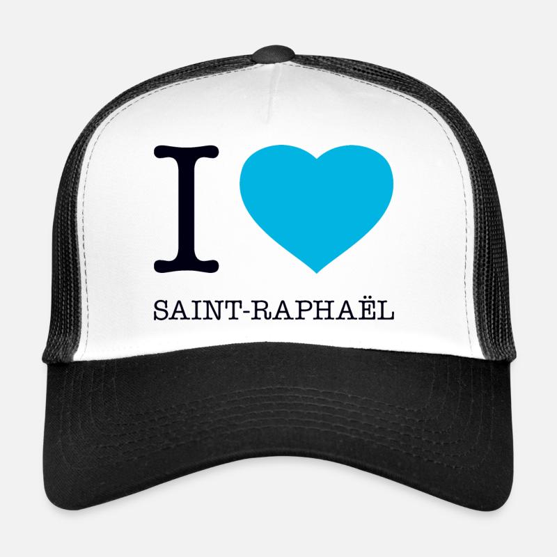 J’AIME SAINT-RAPHAËL - Casquette trucker  - blanc/noir