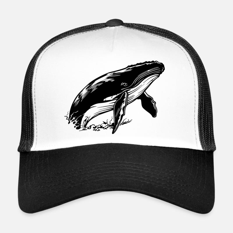 Baleine Poisson de mer Casquette trucker 
